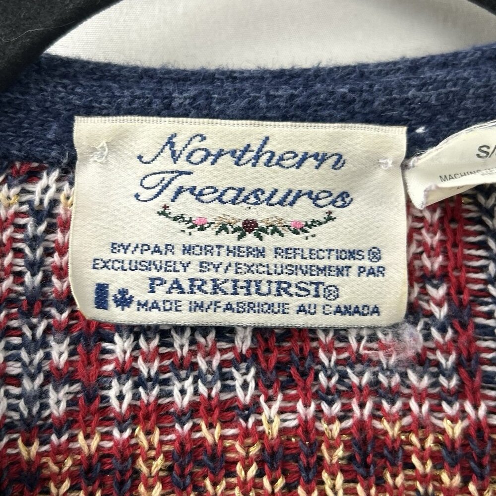 VTG Northern Treasures Parkhurst Cardigan Womens Small Mountain Holiday Winter - Picture 7 of 13